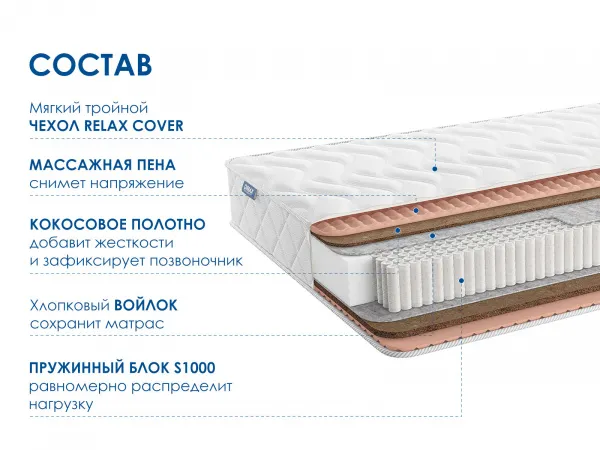 Матрас Relmas Cocos 3 S1000