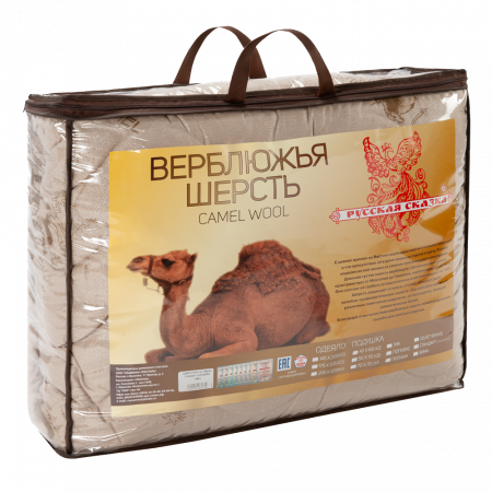 Одеяло "Верблюжья шерсть" Евро (всесезонное) Тик