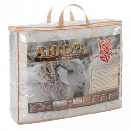 Одеяло "Ангора" 1,5 сп Русская сказка (стандарт) тик